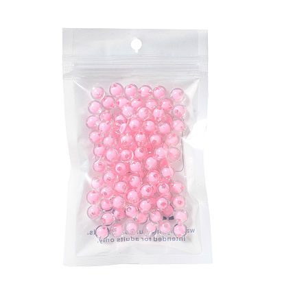 Прозрачные акриловые бусины, бусина в бусине, круглые