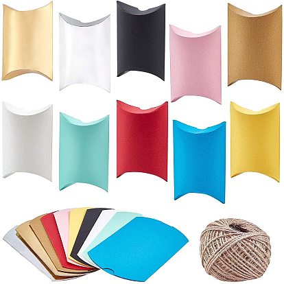 Coffrets cadeaux de mariage en papier kraft, coussin