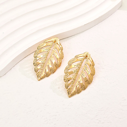 Серьги шпилька нержавеющая сталь, реальный 18 k позолоченный