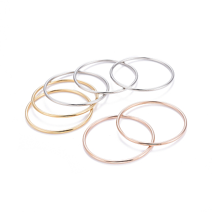 Fashion 304 Stainless Steel Bangle Sets