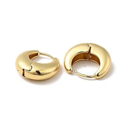 Rack Plating Brass Thick Hoop Earrings for Men Women