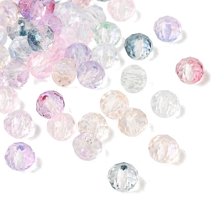 Transparent Glass Beads, Round, Faceted