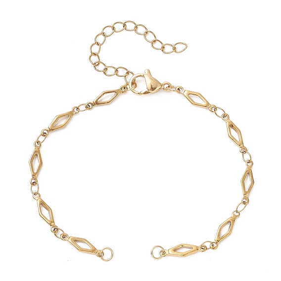 4мм 304 изготовление браслета-цепочки из нержавеющей стали с ромбовидными звеньями