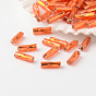 FGB Grade A Glass Seed Beads, Hexagon(Two Cut), Silver Lined