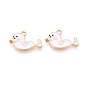 Alloy Enamel Pendants, Cadmium Free & Nickel Free & Lead Free, Light Gold, Fur Seal