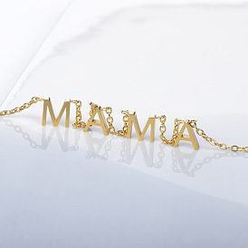 Stainless Steel Letter Necklace for Mom - Mother's Day Gift Women's Jewelry