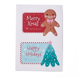 Christmas Theme Self-Adhesive Stickers, for Party Decorative Presents