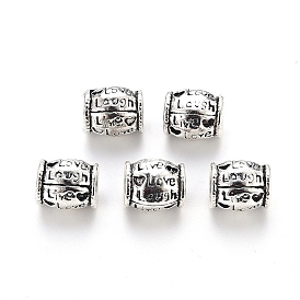 Европейские сплавочные бусины тибетского стиля , бусины с большим отверстием, без кадмия и без свинца, колонка