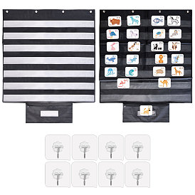 Прямоугольные полиэстерные подвесные сумки для хранения, с акриловым крючком-вешалкой