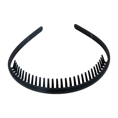 Accessoires pour cheveux résultats de bande de cheveux en plastique uni, avec des dents