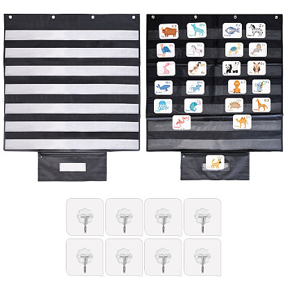 Прямоугольные полиэстерные подвесные сумки для хранения, с акриловым крючком-вешалкой