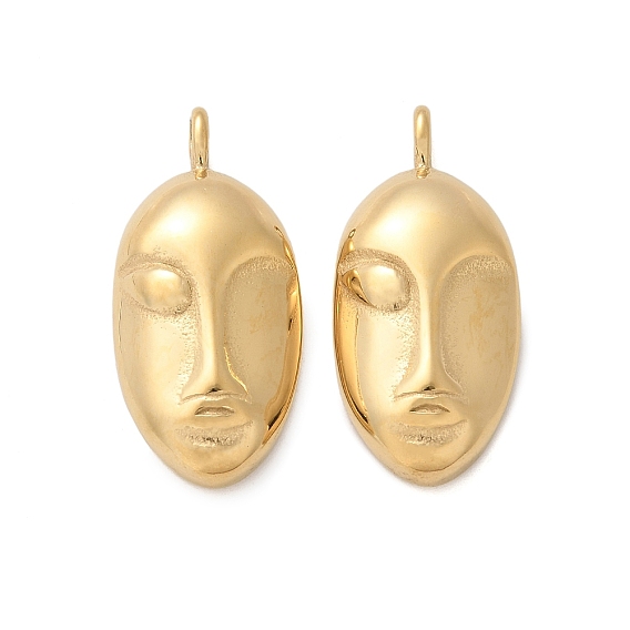 304 подвески из нержавеющей стали, амулеты с человеческим лицом