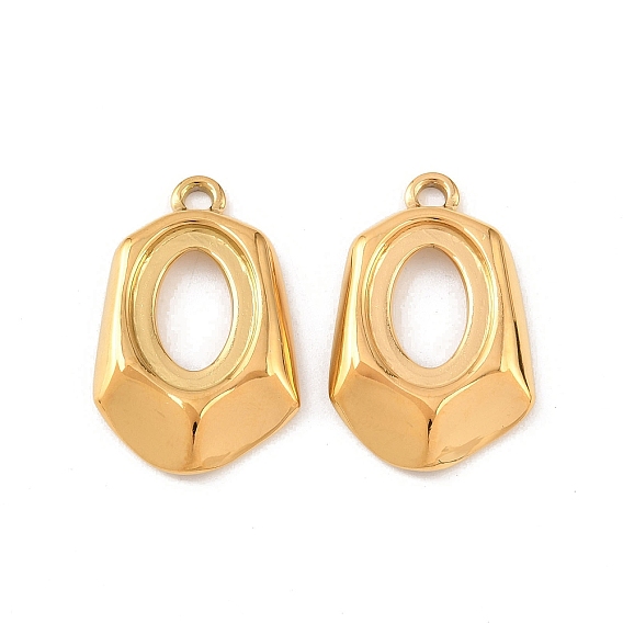 304 подвески из нержавеющей стали, овальные амулеты, ионное покрытие (ip)