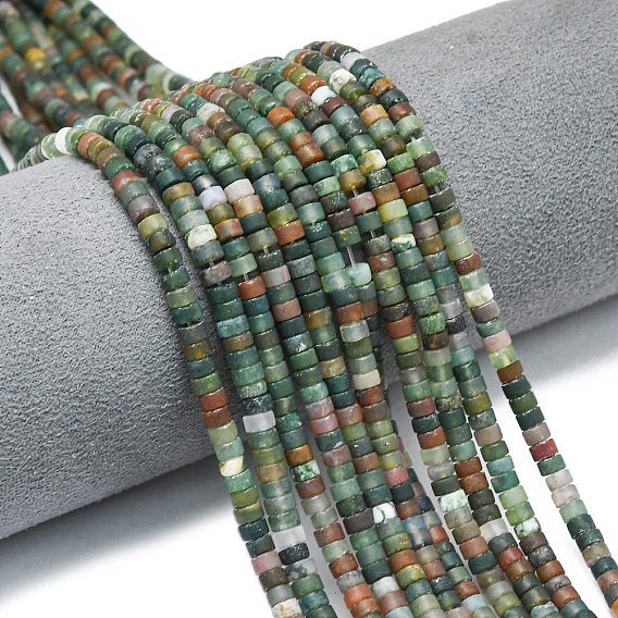 Природного индийского агата бисер нитей, матовые, дисковые бусы, Heishi бусы