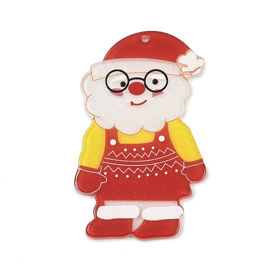 Печатные акриловые большие подвески, Дед Мороз