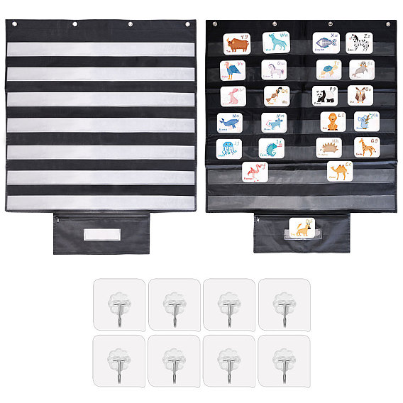 Прямоугольные полиэстерные подвесные сумки для хранения, с акриловым крючком-вешалкой