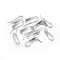 Brass Earrings Hook Findings, with Horizontal Loop