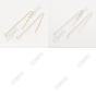 8Pcs 2 Colors Brass Stud Earring Findings, Ear Threads, Nickel Free