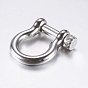 304 Stainless Steel D-Ring Anchor Shackle Clasps, for Bracelets Making