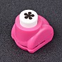 Random Single Color or Random Mixed Color Mini Plastic Craft Paper Punch Sets for Scrapbooking & Paper Crafts, Paper Shapers, Flower, 33x26x32mm