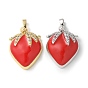 Латунные микро проложить кубического циркония подвески, клубника прелести, с emamel, стойки покрытие, долговечный, без кадмия и без свинца