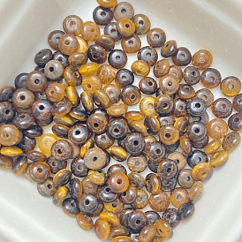 Natural Tiger Eye Beads, Rondelle