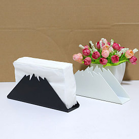 Roasted powder mountain-shaped vertical napkin seat restaurant coffee shop hotel napkin clip spray-painted metal paper towel holder