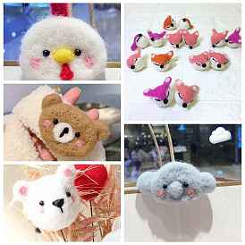 Animal Felt Ornament Accessories, for DIY Doll, Hair Band, Punch Embroidery Decoration