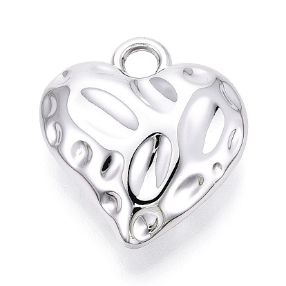 Фактурные акриловые подвески, сердце прелести