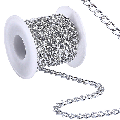 5м алюминиевых витых бордюрных цепей, цепи с алмазной огранкой, несварные, граненые, с катушкой