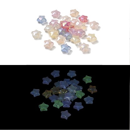 Звездное УФ-покрытие светящиеся радужные переливающиеся акриловые бусины, блеск бисера, светится в темноте