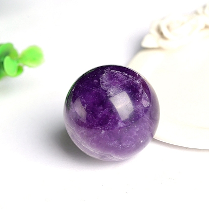 Natural Amethyst Crystal Ball, Reiki Energy Stone Display Decorations for Healing, Meditation, Witchcraft