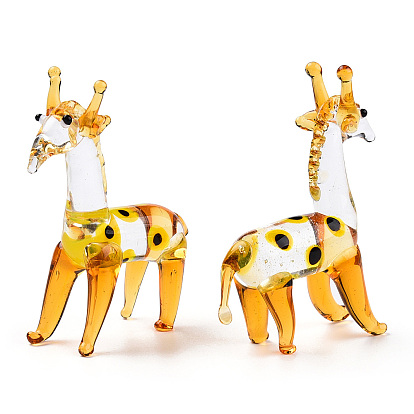 Handmade Lampwork Display Decorations, for Home Decorations, Giraffe