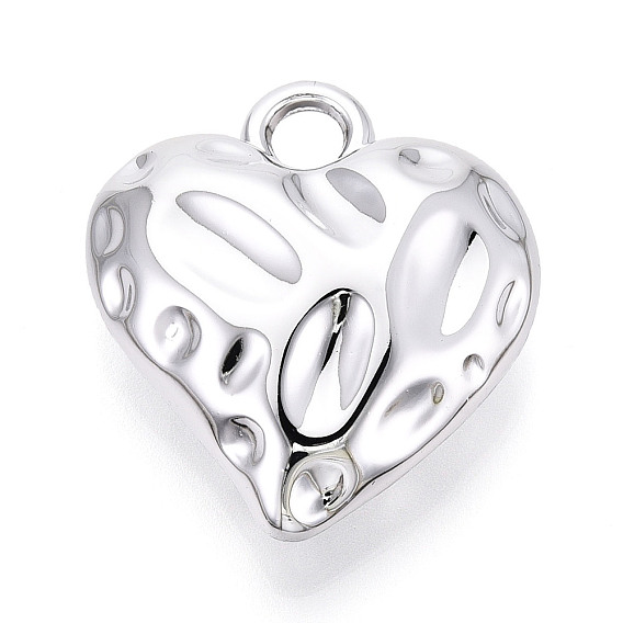 Фактурные акриловые подвески, сердце прелести