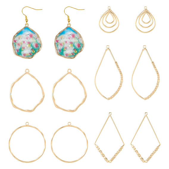 10шт. 5 подвески из латуни с открытой задней частью, без никеля , для diy уф смолы, эпоксидная смола, прессованное изготовление ювелирных изделий