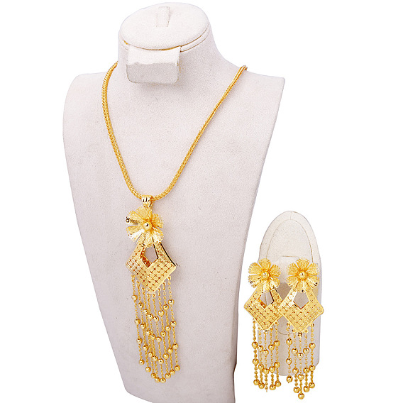 Комплекты из цветочного сплава и сережек для женщин