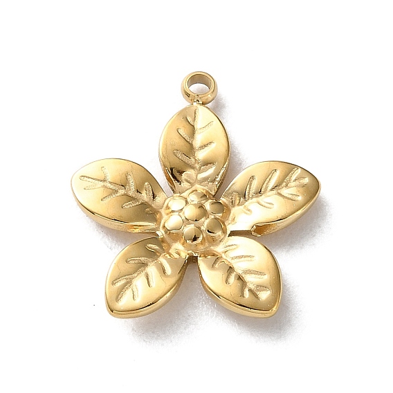 304 подвески из нержавеющей стали, цветочный шарм