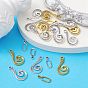 20Pcs 2 Colors Tibetan Style Alloy Hook and Eye Clasps, for Jewelry Making Findings