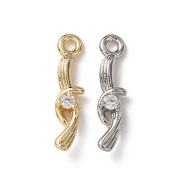 Латунные микро проложить кубического циркония прелести, долговечный, стойки покрытие, крутящиеся прелести