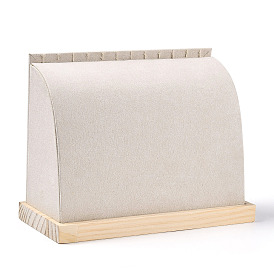 Деревянная крышка с бархатными подставками для ювелирных изделий, для ожерелья, хранение браслетов, форма арки