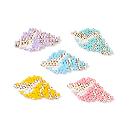 Handmade Japanese Seed Beads, Loom Pattern, Conch