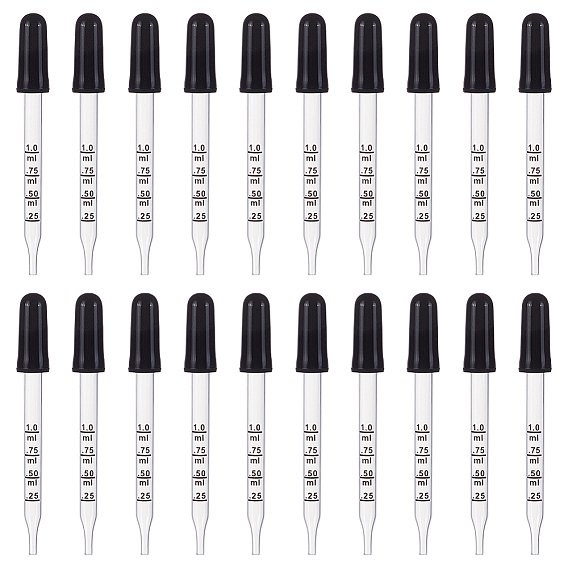 Стеклянные капельницы с прямым наконечником, градуированные пипетки, для эфирных масел искусство жидких питательных веществ для растений