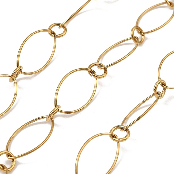304 цепи овальные из нержавеющей стали, пайки, с катушкой, ионное покрытие (ip)