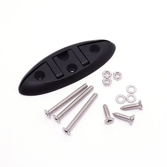 Nylon Plastic Cleat, with Stainless Steel Screws, Nuts & Shims, Yacht Accessories