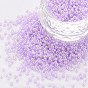 12/0 Imitation Jade Glass Seed Beads, Opaque Colours Rainbow, Round