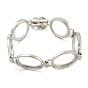 Rack Plating Brass Oval Link Bracelet Making with Tray