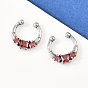 316 серьги-кольца для носа из нержавеющей стали с красными кубическими циркониями