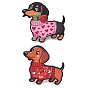 Dachshund in Heart Sweater Alloy Enamel Pins, Black Lapel Pin Backs for Backpack Clothes