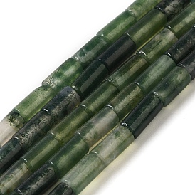 Natural Moss Agate Beads Strands, Column