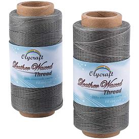 OLYCRAFT Waxed Polyester Cord Stitching Thread Cord for Leather Crafts Book Binding and Shoes Repairing
